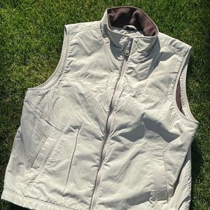 Vintage L.L bean cream colored vest sz M